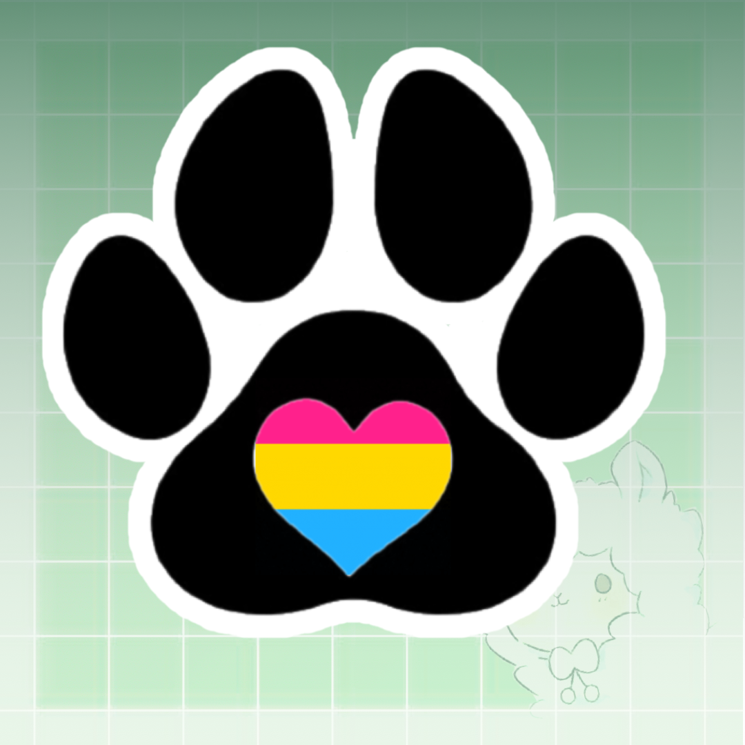 Paw Heart Pride Flag Sticker