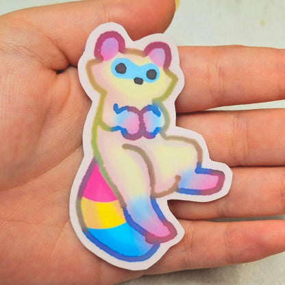 Custom Any LGBTQ Pride Flag Raccoon Sticker