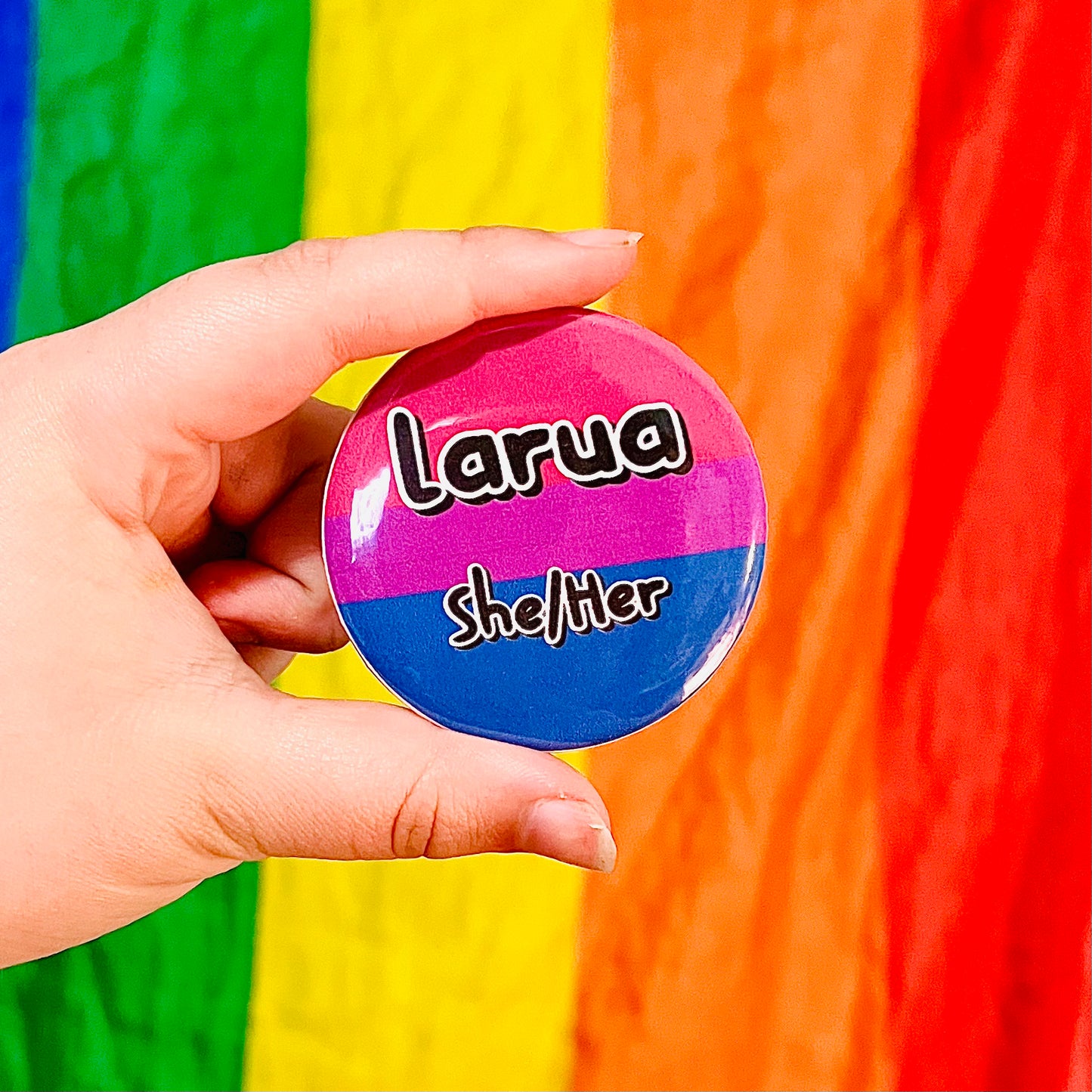 Any flag With Name or Pronouns Pride Pin