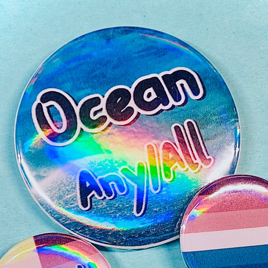 Name and Pronoun Pin with Custom Background