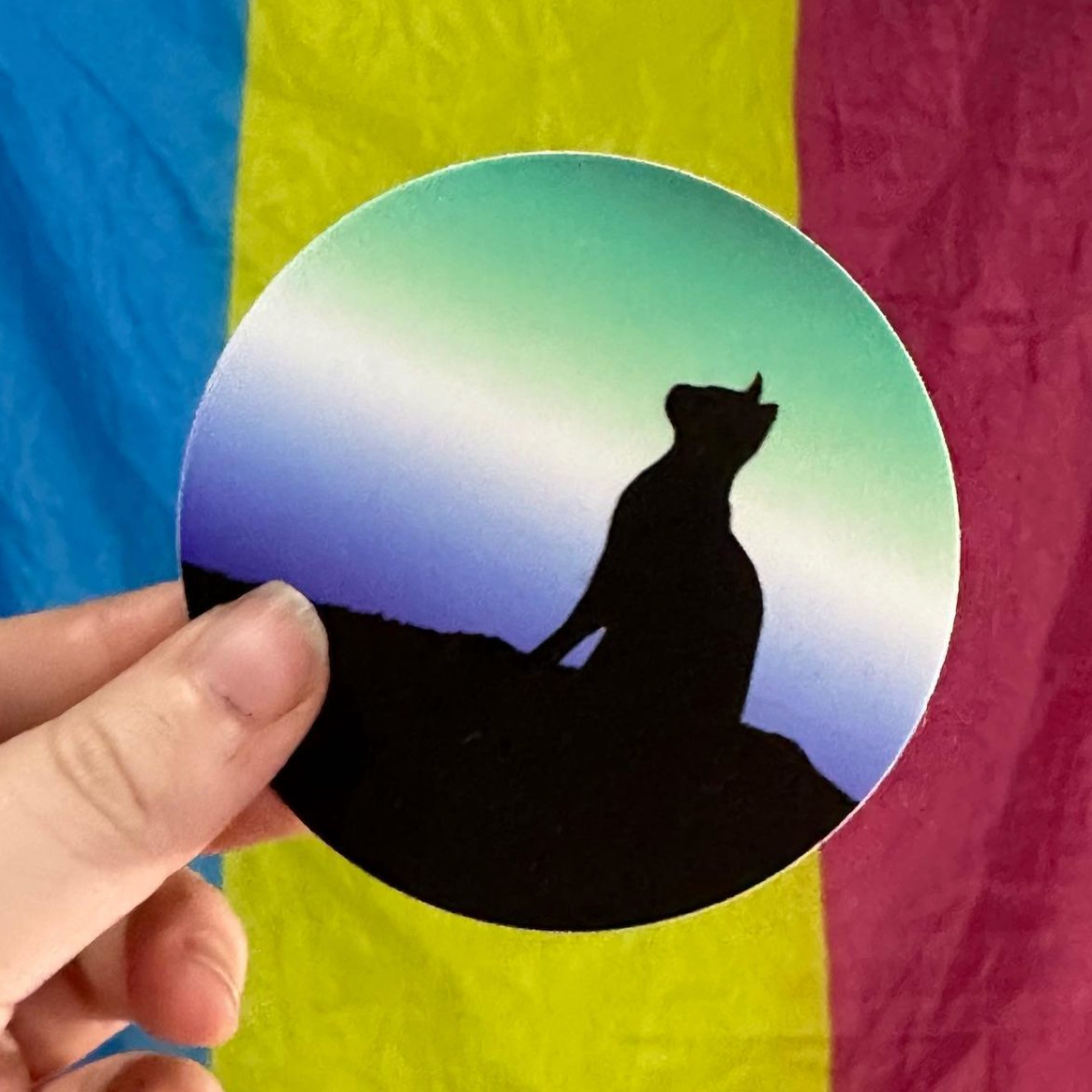 Subtle Cat Pride Sunset Sticker